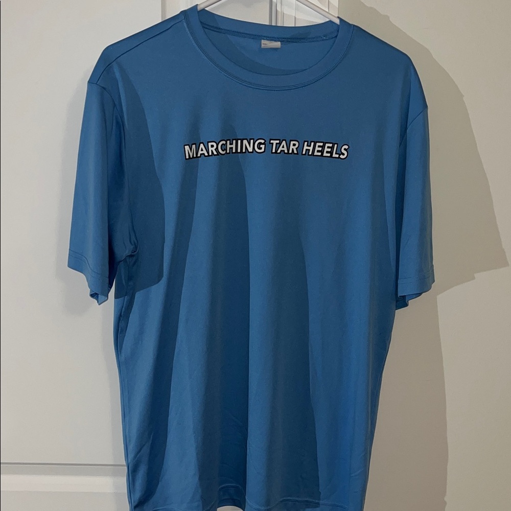 Blue UNC North Carolina Marching Band Tar Heels Chapel Hill T Shirt Work Out Gym